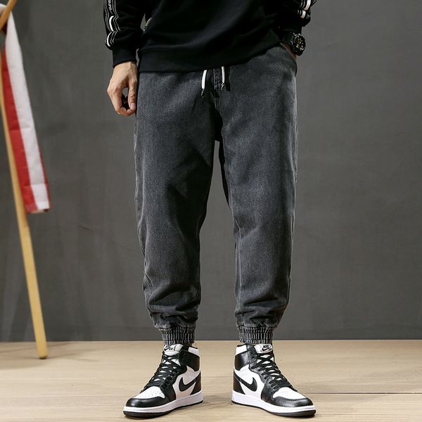 fashion streetwear men jeans spliced designer loose fit black cargo pants harem jeans japanese style hip hop men joggers, Blue
fashion streetwear men jeans spliced designer loose fit black cargo pants harem jeans japanese style hip hop men joggers, Blue