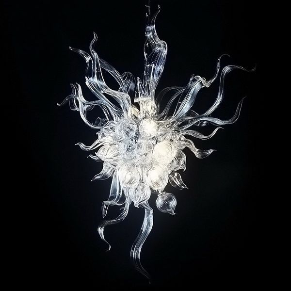 modern clear fancy mini chihuly style handmade blown murano glass chandelier light for villa art decoration