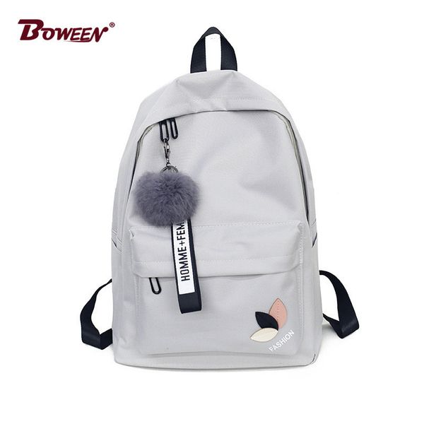 fashion fur ball girl backpack for women 2018 teenage schoolbag college wind high school student nylon printing back pack bag y190601
fashion fur ball girl backpack for women 2018 teenage schoolbag college wind high school student nylon printing back pack bag y190601