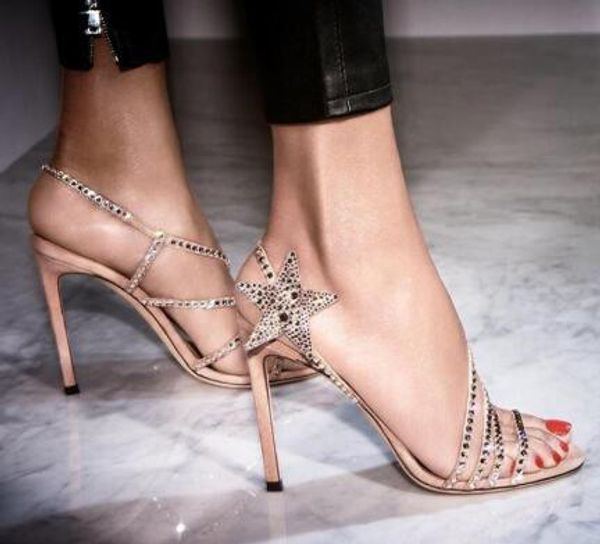 women's leather heels, five-pointed star with water drill, word with pointed sandals, size: 34-40, Black
women's leather heels, five-pointed star with water drill, word with pointed sandals, size: 34-40, Black