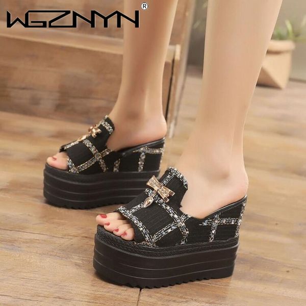 women slippers platform wedges women shoes thick heel open peep toe sandals summer style slide slippers zapatos de mujer, Black
women slippers platform wedges women shoes thick heel open peep toe sandals summer style slide slippers zapatos de mujer, Black