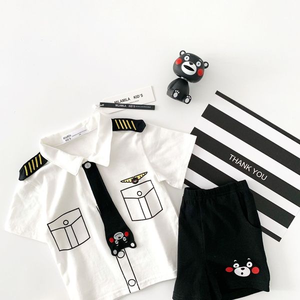 tonytaobaby summer new boys and girls cartoon uniform captain suit suit boys clothes t200414, White
tonytaobaby summer new boys and girls cartoon uniform captain suit suit boys clothes t200414, White