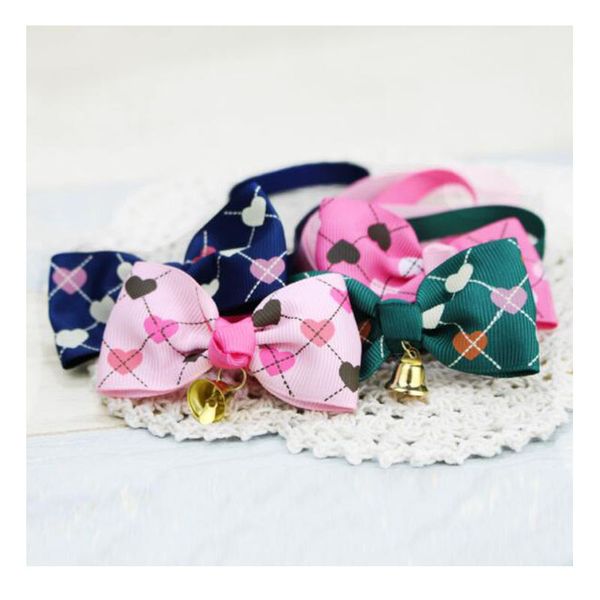 4 colors dog collar heart pattern bells collars bow tie for small dogs pug adjustable puppy collar for cat pet accessories #l193
4 colors dog collar heart pattern bells collars bow tie for small dogs pug adjustable puppy collar for cat pet accessories #l193