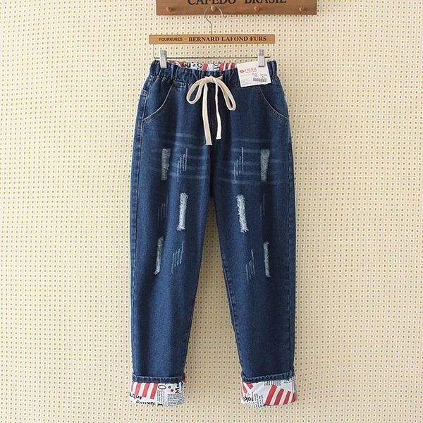 Large Size Summer Women's Jeans New Hole Vintage Loose Jeans Elastic Plus Blue Denim Do Old Bleched 4XL 5XL Ankle-Length Pants
Large Size Summer Women's Jeans New Hole Vintage Loose Jeans Elastic Plus Blue Denim Do Old Bleched 4XL 5XL Ankle-Length Pants