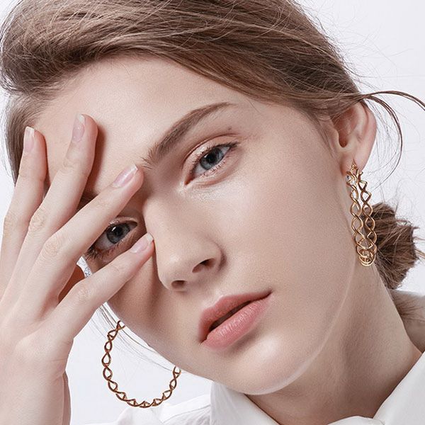 charm rainbery hoop earrings brincos twisted dna double spirals statement gold filled silver color round circle for women, Golden
charm rainbery hoop earrings brincos twisted dna double spirals statement gold filled silver color round circle for women, Golden