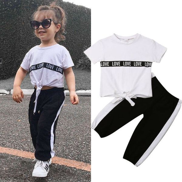 summer sport suit for girls 1 2 3 4 5 years fashion striped cotton t-shirt+pants children kid clothes girl running clothing sets, Black;blue 
summer sport suit for girls 1 2 3 4 5 years fashion striped cotton t-shirt+pants children kid clothes girl running clothing sets, Black;blue