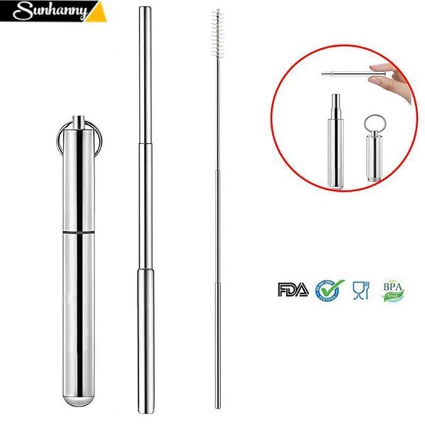 telescopic stainless steel drinking straw reusable metal straw for beer frozen drinks travel home party bar accessories set
telescopic stainless steel drinking straw reusable metal straw for beer frozen drinks travel home party bar accessories set