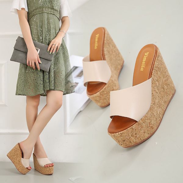 2020 women slipper wedges fashion simple high-heeled slanted heel shoes muffin sandals women's singles shoes woman, Black
2020 women slipper wedges fashion simple high-heeled slanted heel shoes muffin sandals women's singles shoes woman, Black
