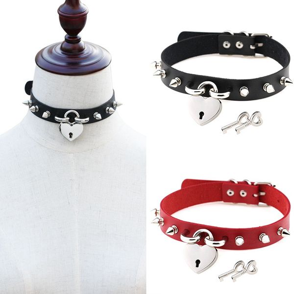 rock harajuku punk stud love lock ожерелье кожаный ошейник key to my heart блокировка ювелирных валентина пара подарков, Silver
rock harajuku punk stud love lock ожерелье кожаный ошейник key to my heart блокировка ювелирных валентина пара подарков, Silver