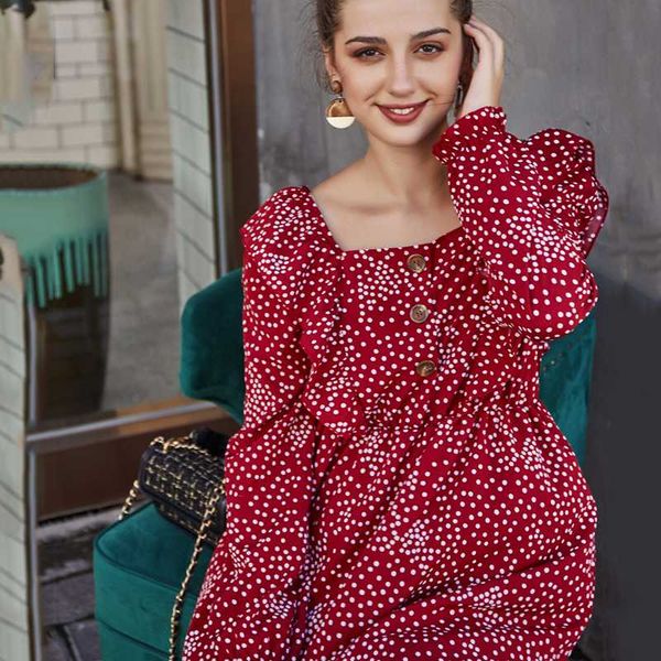 casual dresses vestido vintage women red mini dress autumn high waist summer fashion polka dot square button vestidos 2021 festa, Black;gray
casual dresses vestido vintage women red mini dress autumn high waist summer fashion polka dot square button vestidos 2021 festa, Black;gray