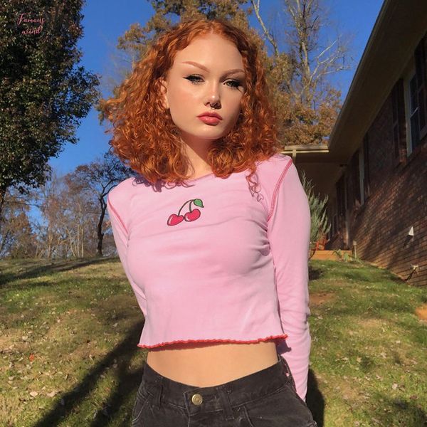 sweet pink print long shirt women long sleeves o neck casual simple cute college style stretch slim soft 2020 spring new, White 
sweet pink print long shirt women long sleeves o neck casual simple cute college style stretch slim soft 2020 spring new, White