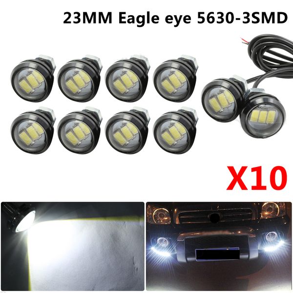 

10pcs 23mm eagle eye led 3 chips 5730 smd drl daytime running lights 12v automobiles car fog lamp reverse backup parking light