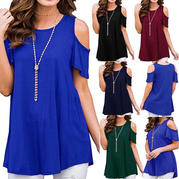 plus size s-2xl women's shorts sleeve casual cold shoulder tunic loose blouse shirts, White
plus size s-2xl women's shorts sleeve casual cold shoulder tunic loose blouse shirts, White