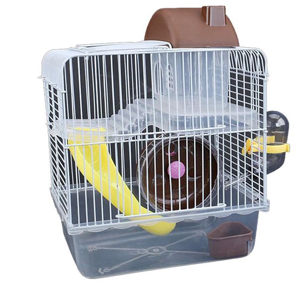 double layer villa shape iron wire cage with feeding bowl running wheel slide toy for pet hamster 23 * 17 * 28 cm
double layer villa shape iron wire cage with feeding bowl running wheel slide toy for pet hamster 23 * 17 * 28 cm