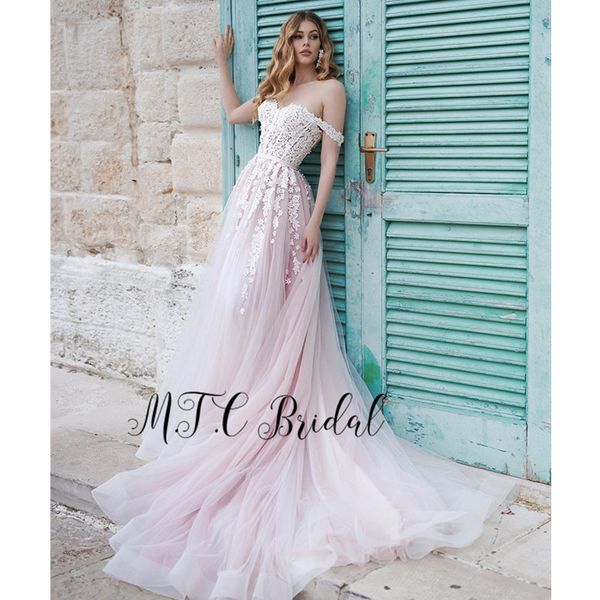 graceful pink lace evening dress long train a line tulle off the shoulder gorgeous arabic prom gown 2019 new arrival women dress, White;black
graceful pink lace evening dress long train a line tulle off the shoulder gorgeous arabic prom gown 2019 new arrival women dress, White;black