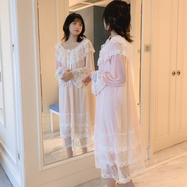 ladies nightdress cute princess nightdress female summer ice silk home skirt sweet lace long-sleeved skirt plus size, Black;red
ladies nightdress cute princess nightdress female summer ice silk home skirt sweet lace long-sleeved skirt plus size, Black;red