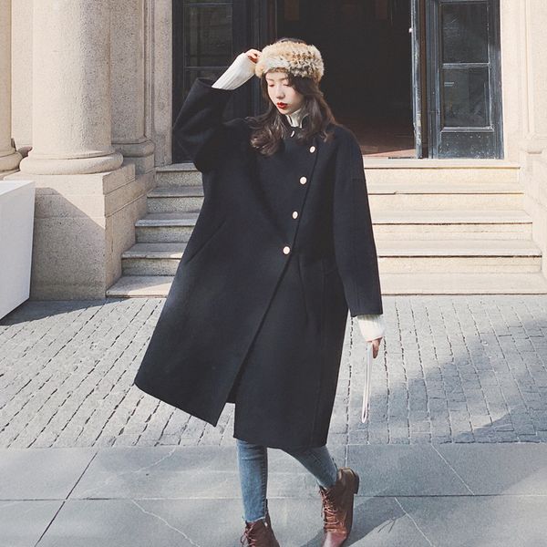 women's wool & blends 2021 coat woollen autumn winter version of the long coats and jackets women cost-effective elegant, Black
women's wool & blends 2021 coat woollen autumn winter version of the long coats and jackets women cost-effective elegant, Black