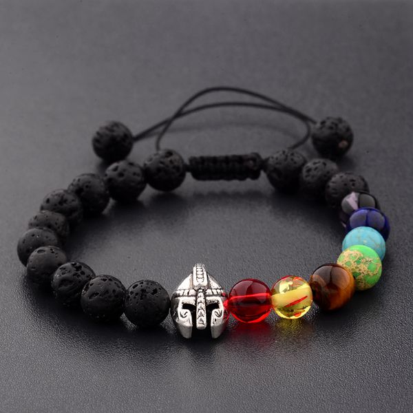 punk bracelet men's charm roman knight spartan warrior gladiator helmet head bracelet men's stone bead stretch, Black
punk bracelet men's charm roman knight spartan warrior gladiator helmet head bracelet men's stone bead stretch, Black