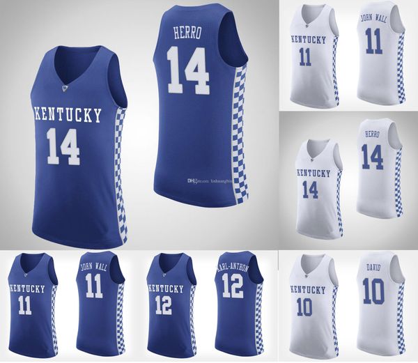tyler herro youth kentucky wildcats john wall jonny david white tyler herro karl-anthony towns blue stitched college basketball jersey, Black
tyler herro youth kentucky wildcats john wall jonny david white tyler herro karl-anthony towns blue stitched college basketball jersey, Black