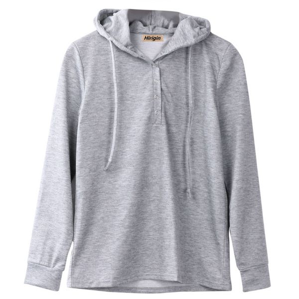 

Fashion Women Cotton Long Sleeve Hooded Tops Sweatshirt Jumper V-Neck Hoodies Pullovers Casual Loose Hoodie Clothes Outwear