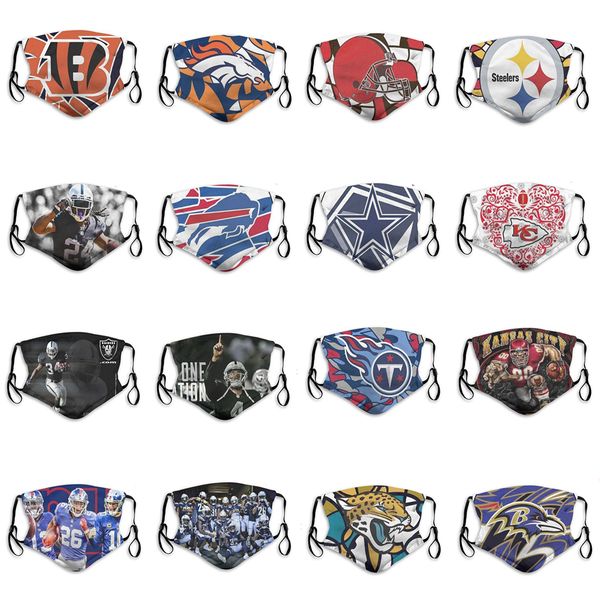 2020 new men's 5-layer dust masks boys football team bengals ravens jaguars titans chiefs steelers broncos fashion football breathable mask
2020 new men's 5-layer dust masks boys football team bengals ravens jaguars titans chiefs steelers broncos fashion football breathable mask
