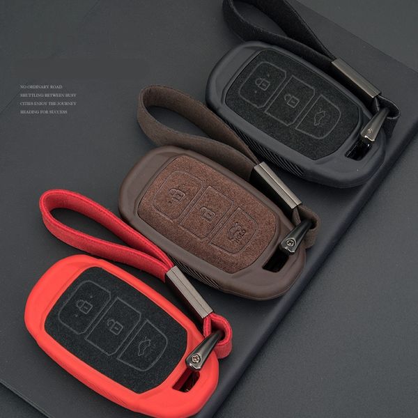car suede leather key case for i30 ix35 kona encino solaris azera grandeur ig accent santa fe palisade 2017 2018 2019
car suede leather key case for i30 ix35 kona encino solaris azera grandeur ig accent santa fe palisade 2017 2018 2019