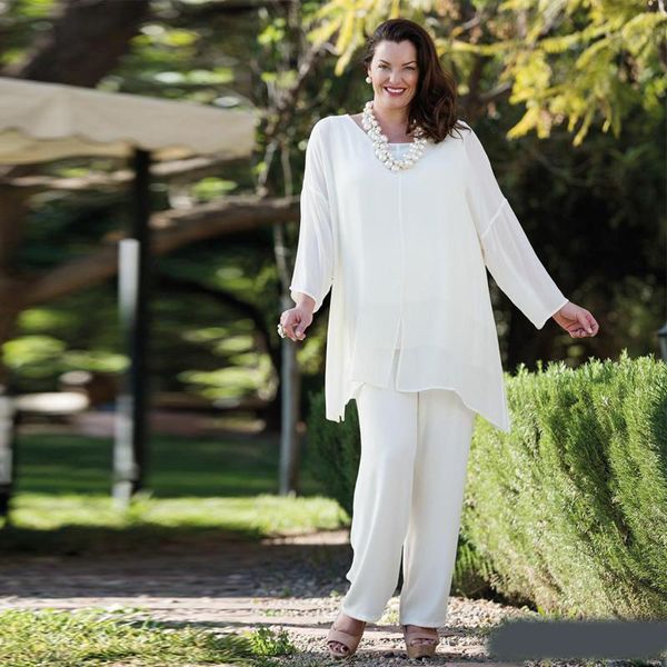 new white chiffon mother of the bride pant suits with long sleeves wedding guest dress plus size mothers of the groom dresses, Black;red
new white chiffon mother of the bride pant suits with long sleeves wedding guest dress plus size mothers of the groom dresses, Black;red