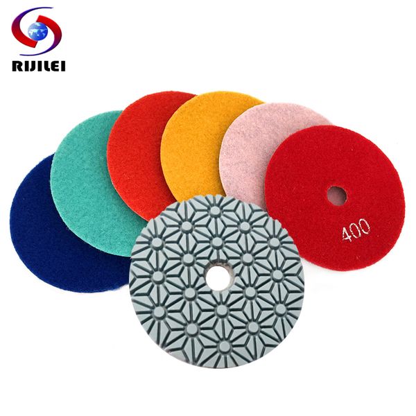 rijilei 10pcs/set 100mm diamond polishing pads 5 step 4inch wet polishing pad for marble diamond abrasive tools hf12
rijilei 10pcs/set 100mm diamond polishing pads 5 step 4inch wet polishing pad for marble diamond abrasive tools hf12