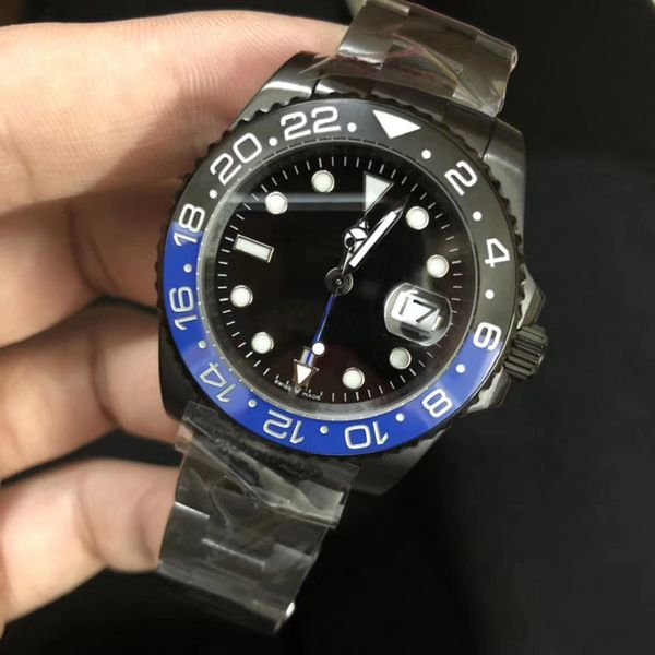 luxury men watches automatic gmt-ii ceramic crystal sapphire black dial stainless band original clasp mechanical watch montre homme, Slivery;brown
luxury men watches automatic gmt-ii ceramic crystal sapphire black dial stainless band original clasp mechanical watch montre homme, Slivery;brown
