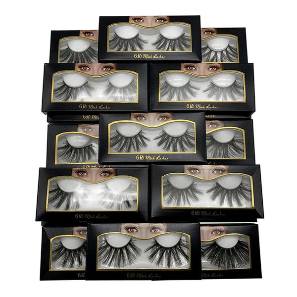 

6d 25mm mink eyelashes messy lengthen thick curl dramatic faux mink lashes 10 styles mixed style ing