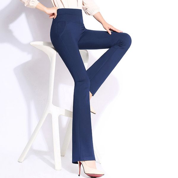 micro-flared pants elastic bottoming trousers outer wear spring and autumn large size women's high waist was thin casual pants, Black;white
micro-flared pants elastic bottoming trousers outer wear spring and autumn large size women's high waist was thin casual pants, Black;white