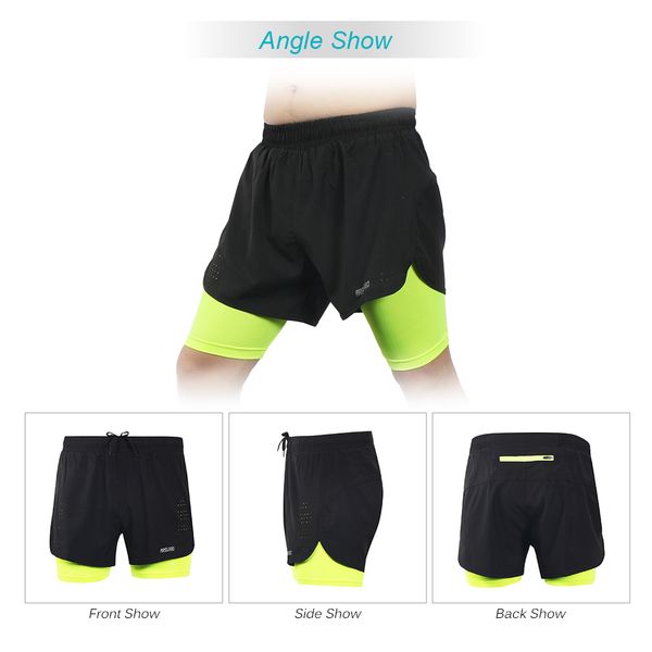 running shorts men's 2-in-1 running shorts quick drying breathable active training exercise jogging cycling for gym, Black;blue
running shorts men's 2-in-1 running shorts quick drying breathable active training exercise jogging cycling for gym, Black;blue