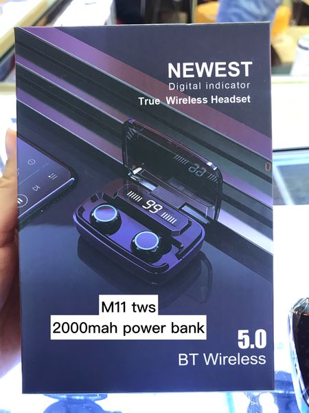 50шт M11 TWS мини наушники со светодиодным цифровым дисплеем сенсорный IPX7 водонепрон
50шт M11 TWS мини наушники со светодиодным цифровым дисплеем сенсорный IPX7 водонепрон
