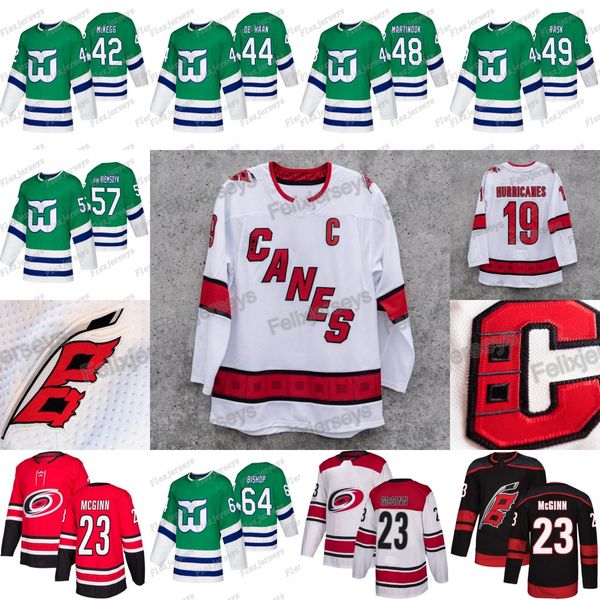 64 Clark Bishop 2019-20 Carolina Hurricanes 57 Trevor van Riemsdyk 42 Greg McKegg 49 Victor Rask de Haan Martinook Hartford Whalers Jersey
64 Clark Bishop 2019-20 Carolina Hurricanes 57 Trevor van Riemsdyk 42 Greg McKegg 49 Victor Rask de Haan Martinook Hartford Whalers Jersey