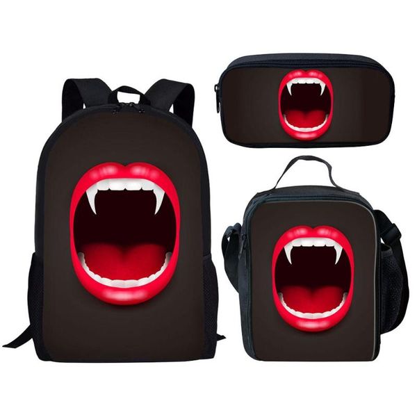 3pcs children school bag set for boys girls teenagers backpacks kids book bags zombie teeth schoolbags backpack mochila infantil
3pcs children school bag set for boys girls teenagers backpacks kids book bags zombie teeth schoolbags backpack mochila infantil