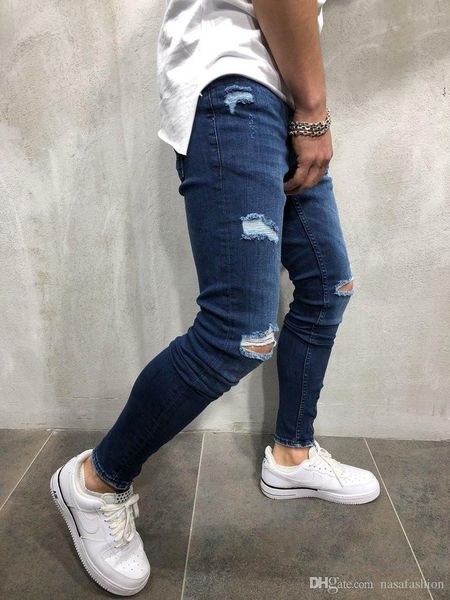 mens designer pants mens hole solid slim jeans zipper fly skinny pencil pants teenager male casual light solid apparel, Blue
mens designer pants mens hole solid slim jeans zipper fly skinny pencil pants teenager male casual light solid apparel, Blue
