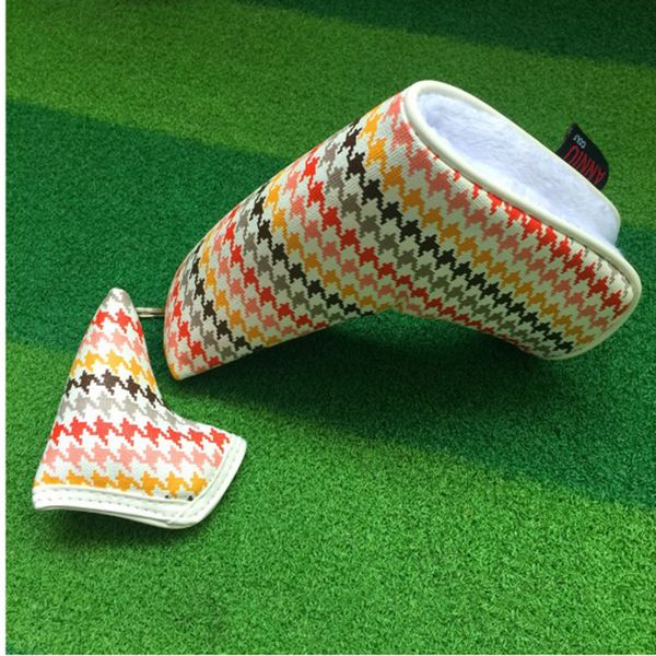 premium pu blade putter cover with little hat mallet putters headcover guard with magnetic bar closures
premium pu blade putter cover with little hat mallet putters headcover guard with magnetic bar closures