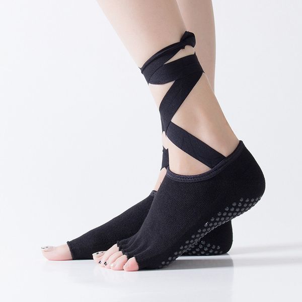 half toe yoga socks non-slip pilates yoga socks women toes warm five fingers non slip massage sport lace-up sock, Black
half toe yoga socks non-slip pilates yoga socks women toes warm five fingers non slip massage sport lace-up sock, Black