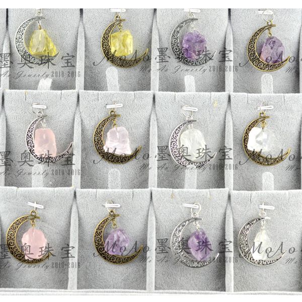 natural stone crystal necklace starry sky time gem pendant irregular moon vintage beautifully pendant moon necklace quartz crystal jewelry, Silver
natural stone crystal necklace starry sky time gem pendant irregular moon vintage beautifully pendant moon necklace quartz crystal jewelry, Silver