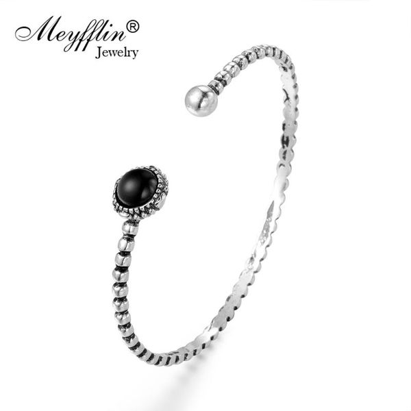 meyfflin fashion cuff bracelets & bangles for women jewelry simple silver color black stone open bangle femme pulseiras bijoux
meyfflin fashion cuff bracelets & bangles for women jewelry simple silver color black stone open bangle femme pulseiras bijoux