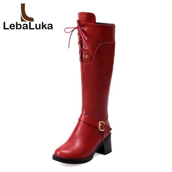 lebaluka women motorcycle high heels boots lace up warm fur shoes women winter boots knee high vintage punk shoes size 34-43, Black
lebaluka women motorcycle high heels boots lace up warm fur shoes women winter boots knee high vintage punk shoes size 34-43, Black