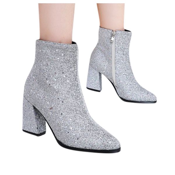 women sock boots high heel shoes square heels booties woman fashion 2019 autumn winter ankle sequin boots sock #d, Black
women sock boots high heel shoes square heels booties woman fashion 2019 autumn winter ankle sequin boots sock #d, Black