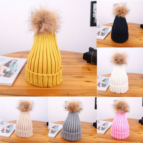 1-8y winter warm toddler boys girls kids faux fur pom pom bobble knitted hat beanie fashion cute soft elastic valentine's caps, Yellow
1-8y winter warm toddler boys girls kids faux fur pom pom bobble knitted hat beanie fashion cute soft elastic valentine's caps, Yellow
