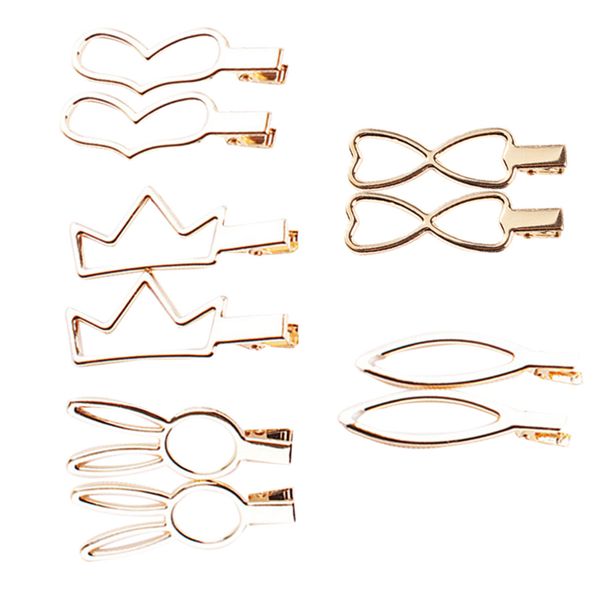 10pcs hair clips hollow out geometric metal crown pattern heart shape bow hairpins barrettes bobby pins for women girls ladies, Golden;silver
10pcs hair clips hollow out geometric metal crown pattern heart shape bow hairpins barrettes bobby pins for women girls ladies, Golden;silver