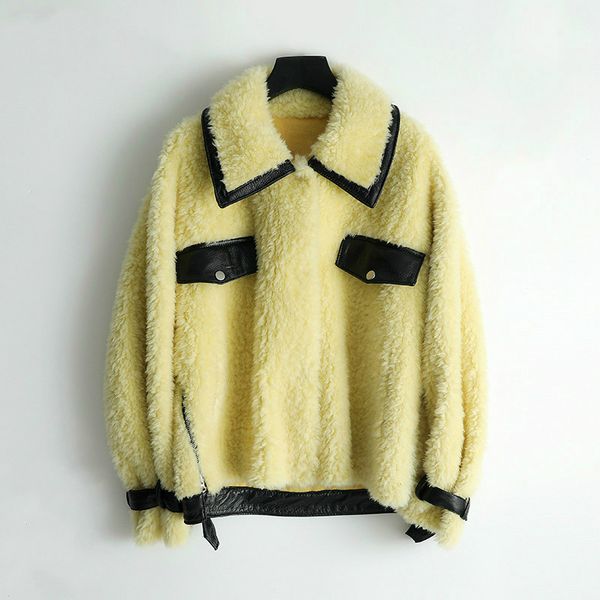 real fur coat korean vintage wool jacket autumn winter coat women clothes 2019 women sheep shearling suede lining zt3519, Black
real fur coat korean vintage wool jacket autumn winter coat women clothes 2019 women sheep shearling suede lining zt3519, Black