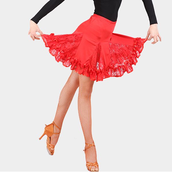 latin dance skirt women lace satin side skirts stage perform salsa cha cha dancing clothing latin practice wear dn2640, Black;red
latin dance skirt women lace satin side skirts stage perform salsa cha cha dancing clothing latin practice wear dn2640, Black;red