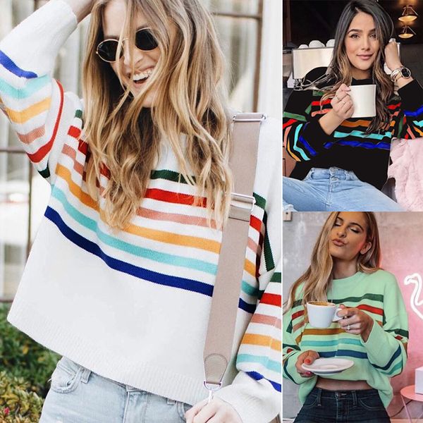 women's long sleeve strap colorblock sweater contrast knit sweater, White;black
women's long sleeve strap colorblock sweater contrast knit sweater, White;black