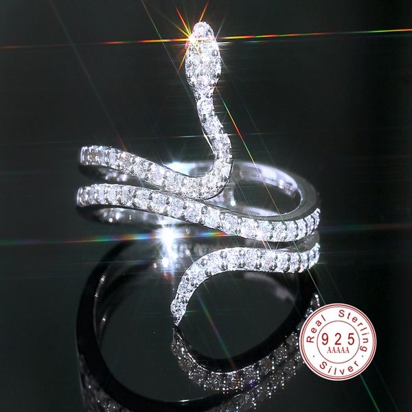 2020 new trendy crystal snake shape 925 sterling silver ring party anniversary full zircon rings for women jewelry, Golden;silver
2020 new trendy crystal snake shape 925 sterling silver ring party anniversary full zircon rings for women jewelry, Golden;silver
