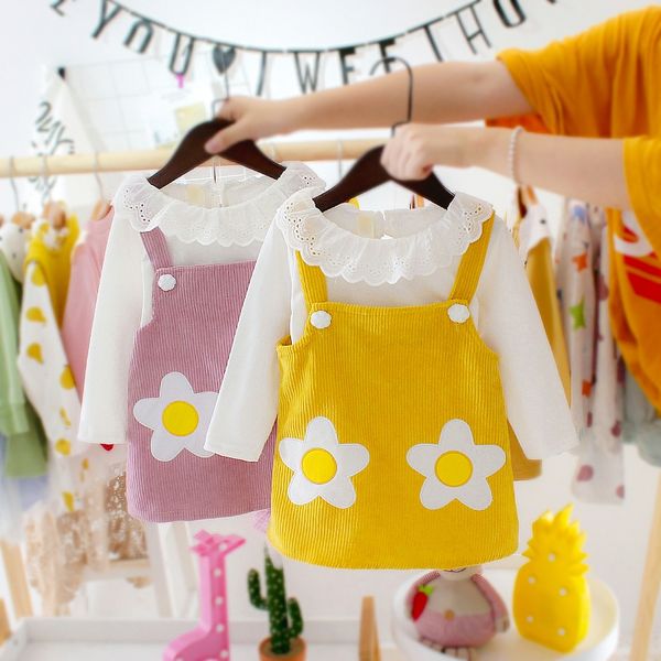 clothing sets baby suit set children spring/autumn girls ruffles collar long sleeve casual + cartoon printed bib dress, White
clothing sets baby suit set children spring/autumn girls ruffles collar long sleeve casual + cartoon printed bib dress, White