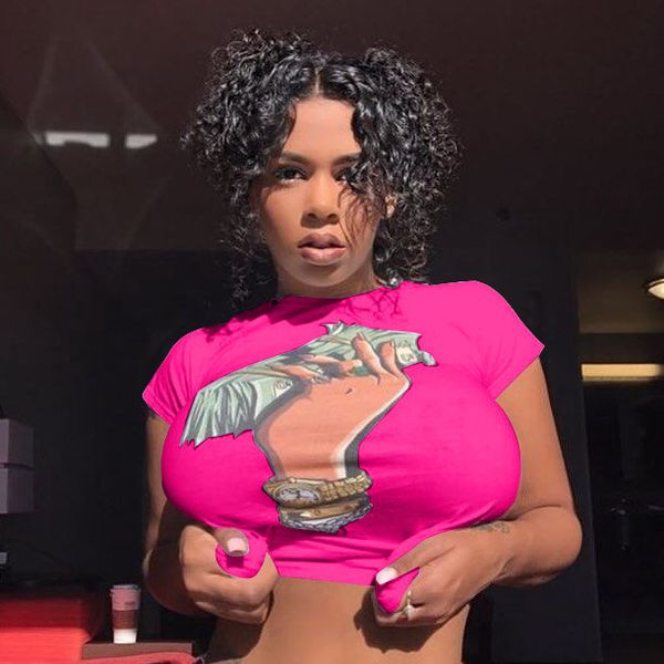 женщины ins горячие tshirts лето дизайнерские доллар печатные мода горячей улице тройники tops, White
женщины ins горячие tshirts лето дизайнерские доллар печатные мода горячей улице тройники tops, White